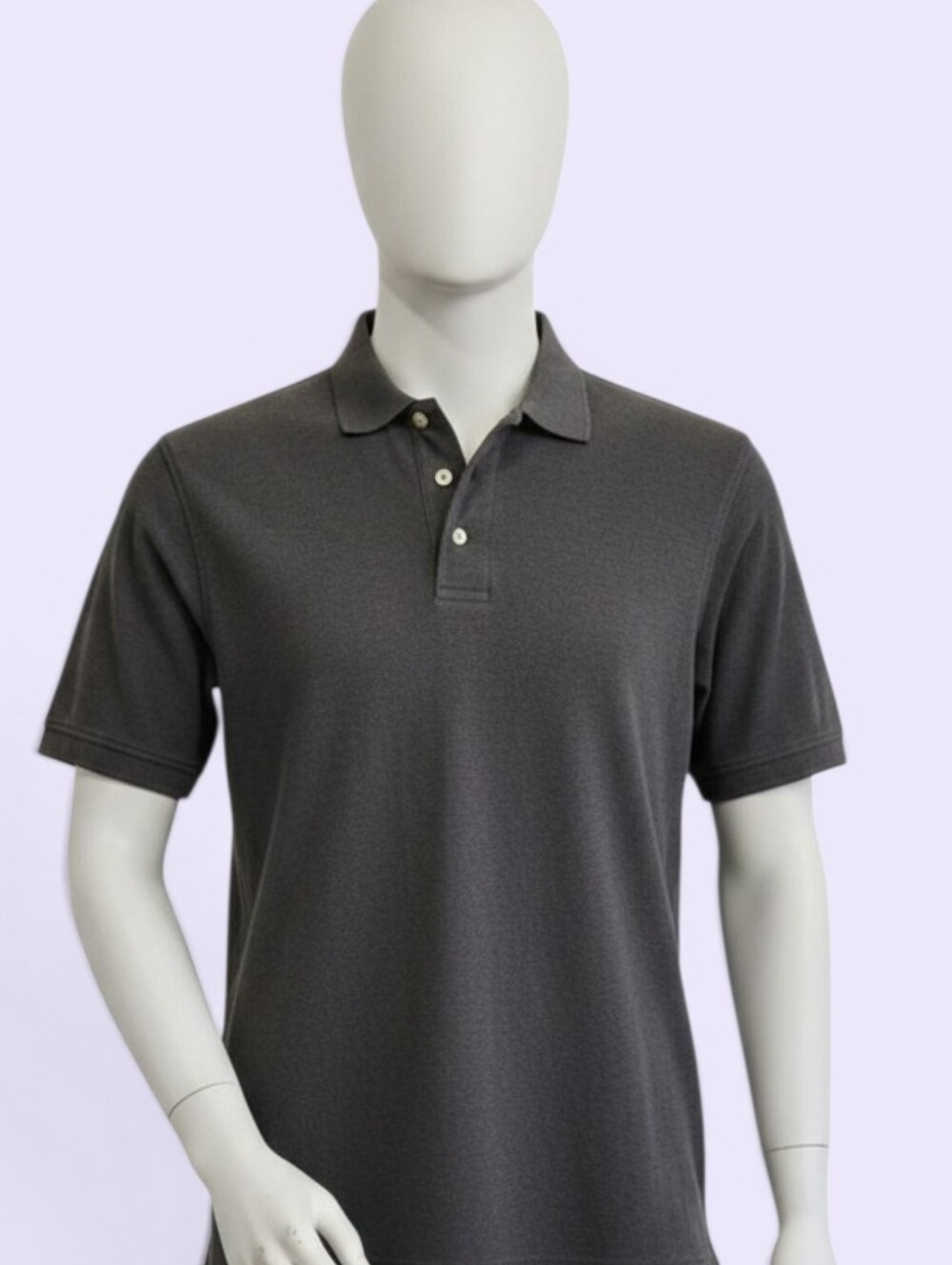 Croft & Barrow Polo Shirt Gray Large